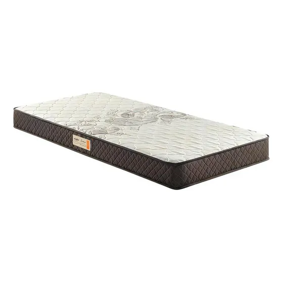 Colchão Solteiro Espuma Ecoflex Ecoline D33 88x17x188cm Cor Bege/marrom