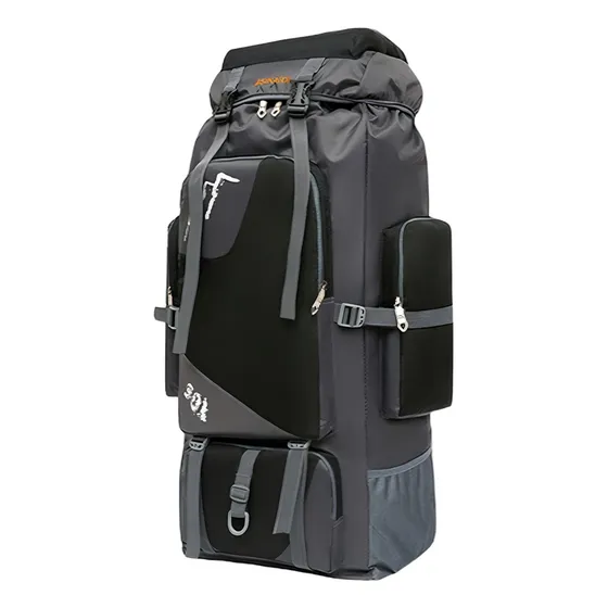 Mochila Impermeable Norplat 90l Para Camping Trekking Viajes Color Negro Diseño de la tela Lisa