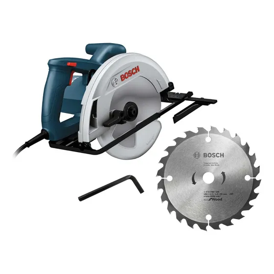 Serra circular Bosch Gks 130 1300w 7-1/4 Pul + disco azul/cinza