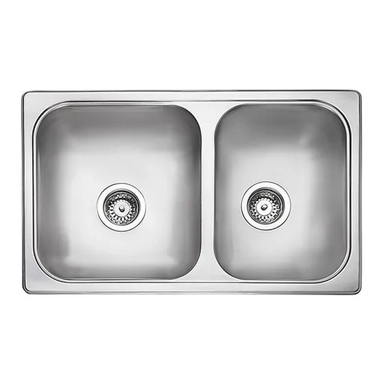 Bacha Cocina Doble Mi Pileta 305e  Encastre Mate Lujo