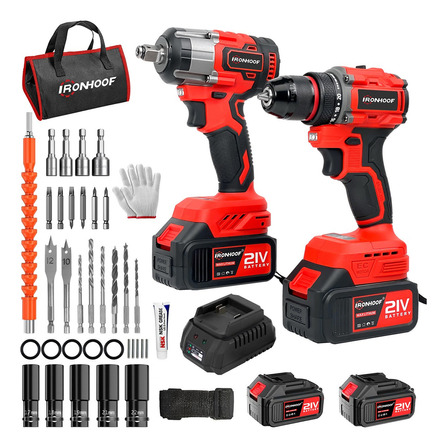 Taladros Atornillador Y Impacto Inalambrico Sin Escobillas Color Rojo Ironhoof CYMXF134RB Taladros Atornillador Y Impacto Inalambrico Sin Escobillas Color Rojo Ironhoof CYMXF134RB