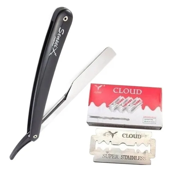 Navaja Barbero Sensei + 100 Filos Navaja Cloud Hoja Afeitar