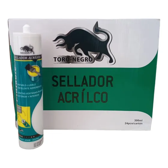 Silicona Sellador Acrílico Pintable Blanco Caja 24 Unid