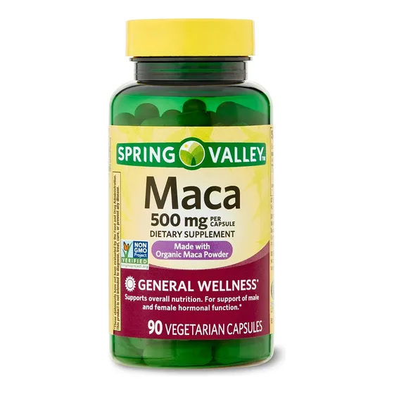 Maca 500mg 90 Cápsulas Spring Valley Usa Maca