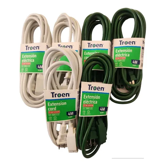 Extension Electrica Industrial 4 Mts Marca Troen 