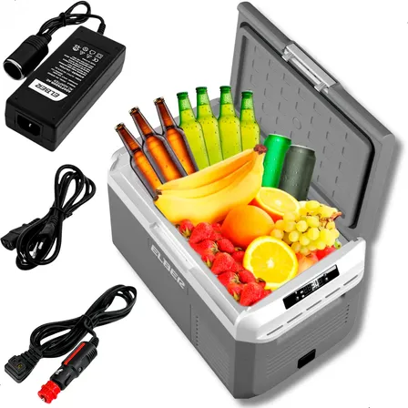 Geladeira Portátil Elber 50lt Bluetooth Lancha Fonte 110/220 Cor Cinza