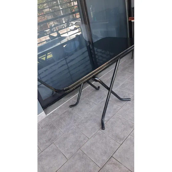 Mesa Plegable Color Negra - Comedor 120x60x70