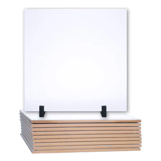 Azulejo Sublimação Alto Brilho Com Suporte 15x15 Kit Com 10