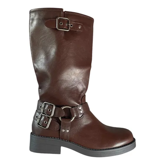 Bucaneras Botas Caña Alta Con Hebillas
