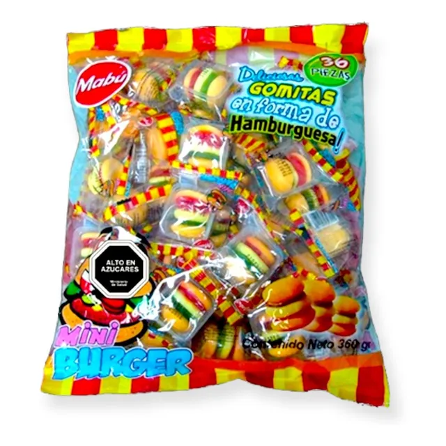 Gomitas Mini Burguer 36 Unidades