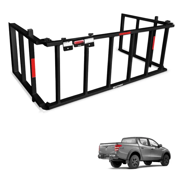 Extensor Divisor Caçamba L200 Triton Sport 2017 Rampa Preto