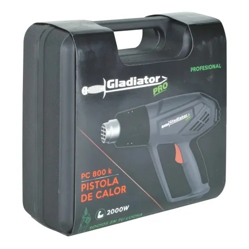 Pistola De Calor 1500w 2 Vel Con Accesorios Gladiator Pc800k