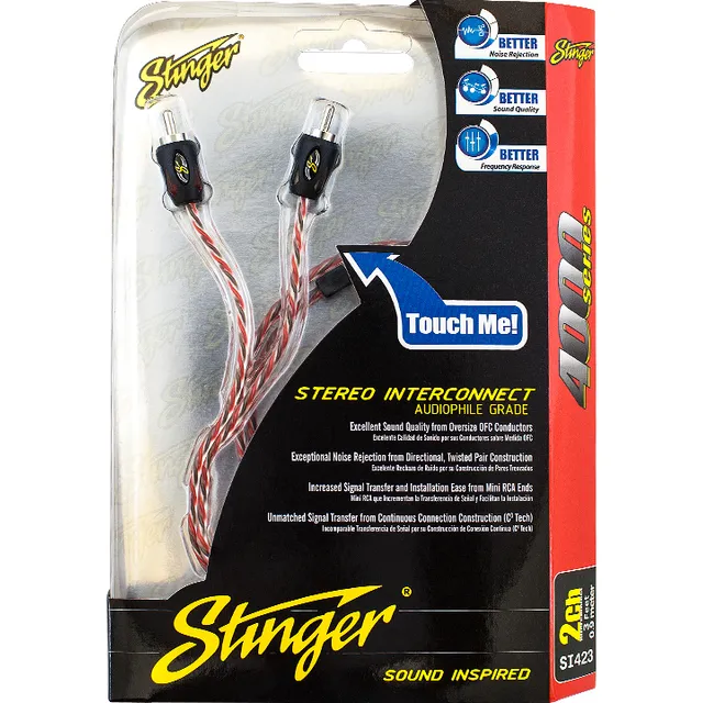 Cable Audio Rca A Rca Stinger Si423 0.9 M Serie 4000 2 Canales Cobre Premium