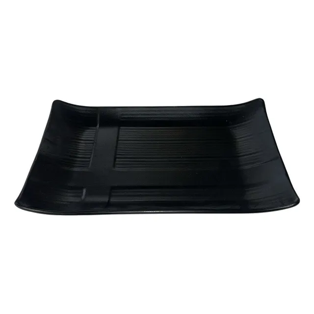Bandeja Plato De Melamina Negro Para Sushi 22cm X 13cm