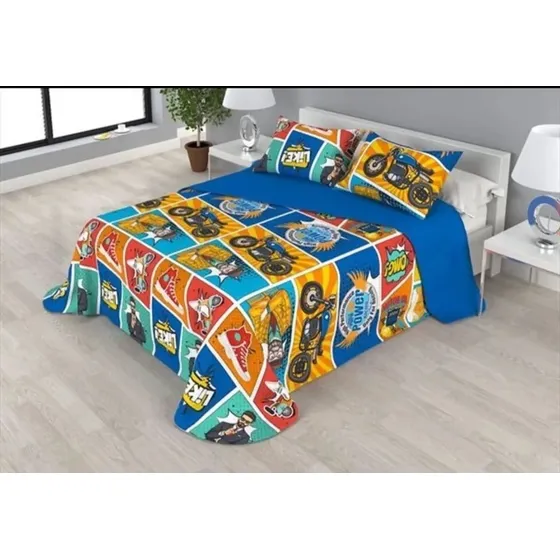 Acolchado Infantil Cubrecama 1 Plaza Infantil Varios Diseños