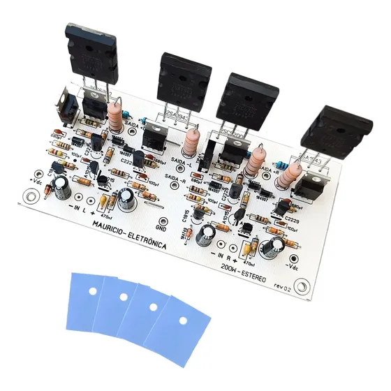 Placa Montada Amplificador 200w Rms Estereo 2sc5200/2sa1943