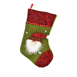 Bota Navideña Decoracion Colgante Verde Con Rojo Santa Bota Navideña Decoracion Colgante Verde Con Rojo Santa
