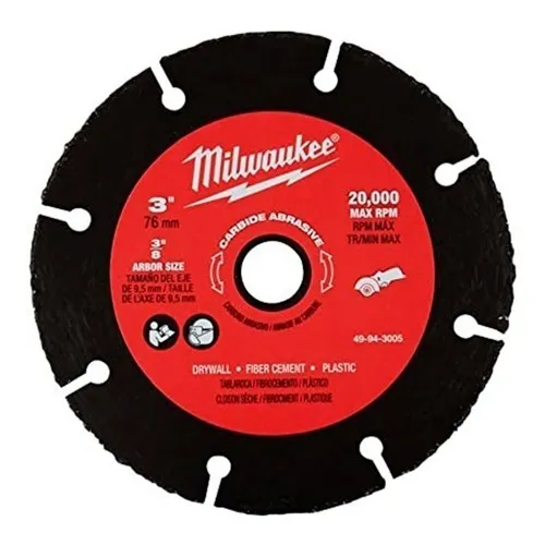 Disco Abrasivo De Carbono 3 X 3/8 Milwaukee 49943005
