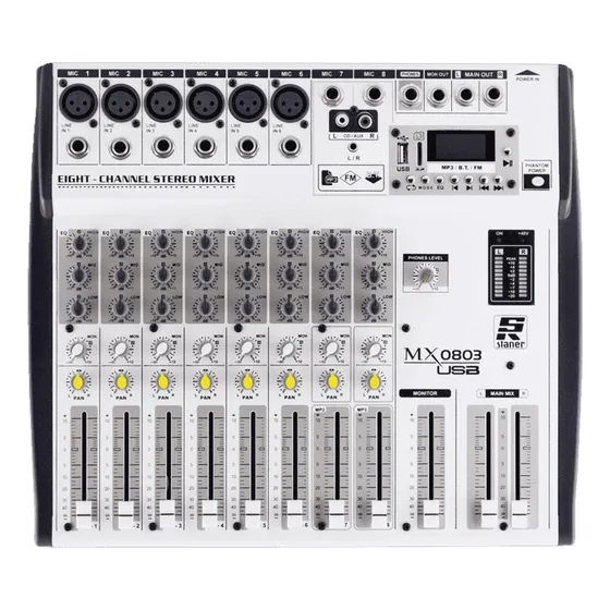 Mesa De Som Staner Mx-0803 Usb