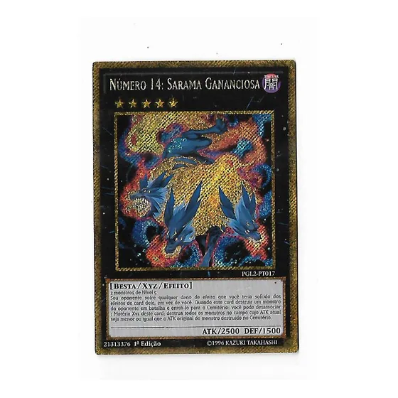 Yu-gi-oh Número 14: Sarama Gananciosa - Gold Secreto Raro Fr