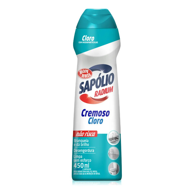 Sapólio Radium Saponáceo Cremoso 450ml Multiuso Desinfetante