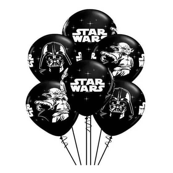 Kit De Globos Star Wars Darth Vader 10 Piezas  Fiesta Mvh