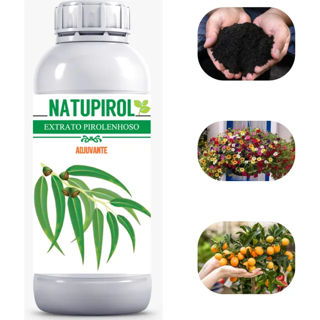 Natupirol Fertilizante Extrato Pirolenhoso Organico 1 Litro