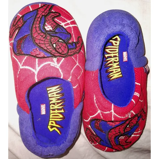 Pantuflas Tipo Zapato De Spiderman Niño