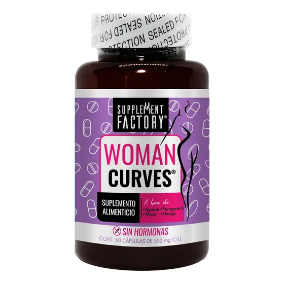 Supplement Factory Woman Curves Mejora y Aumenta tu Busto y Glúteos 60 Cápsulas, con Ingredientes de la + Alta Calidad