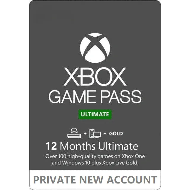 Xbox Game Pass Ultimate 12 Meses - Cuenta, No Código