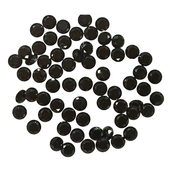 Diamantes Negros 2 Mm Lote Com 25 Unidades Com Certificado