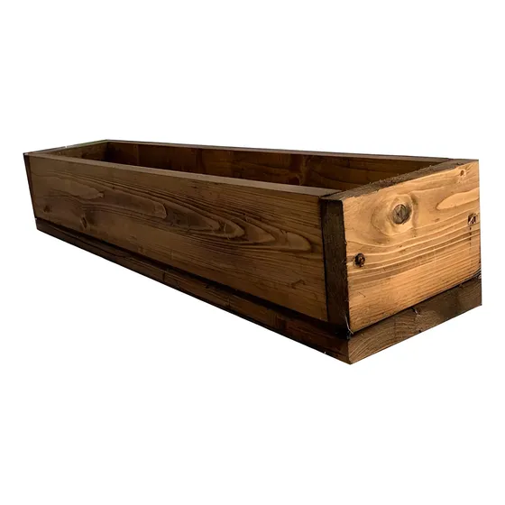 Maceta De Madera Estilo Rustico