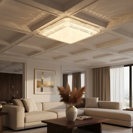 Lustres Cristal Sala Quarto, Luminária Plafon Led Sobrepor 127/220v Branco