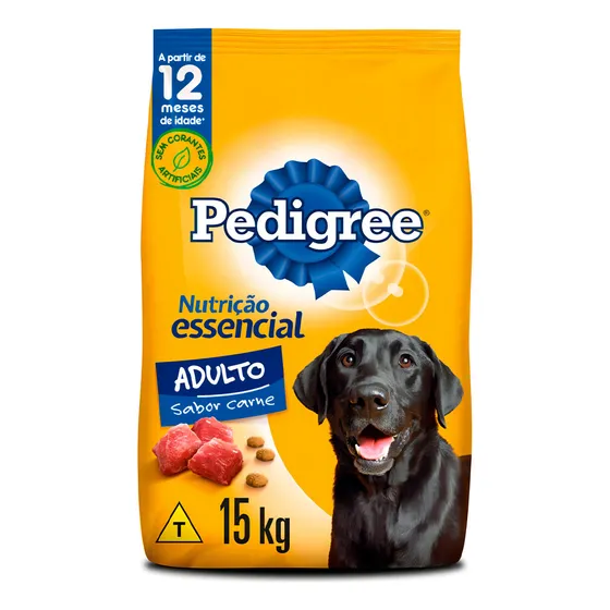 Ração Pedigree Nutrição Essencial Carne para Cães Adultos - 15kg