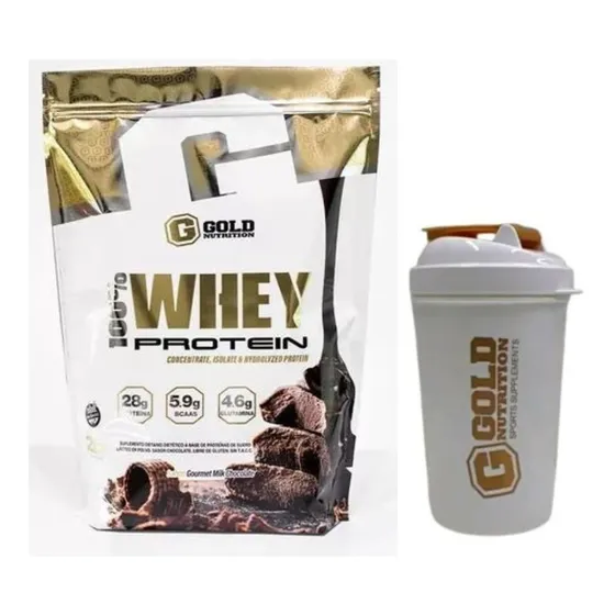 100% Whey Protein X 2lbs + Shaker V/sabores - Gold Nutrition