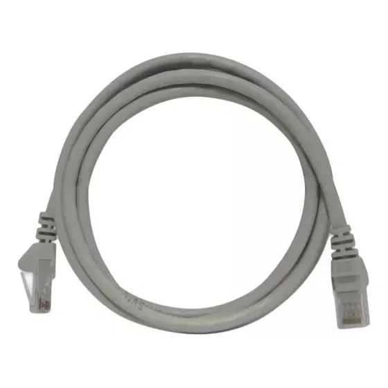 Kit 10x Cabo Rede Patch Cord Cat5 2,5m Gigabit Cinza Rj45