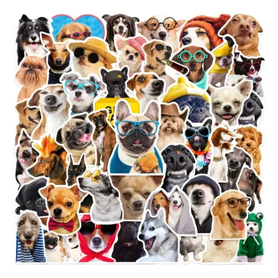 Etiquetas Calcomanías Stickers - Perros - Gatos - Dinosaurio