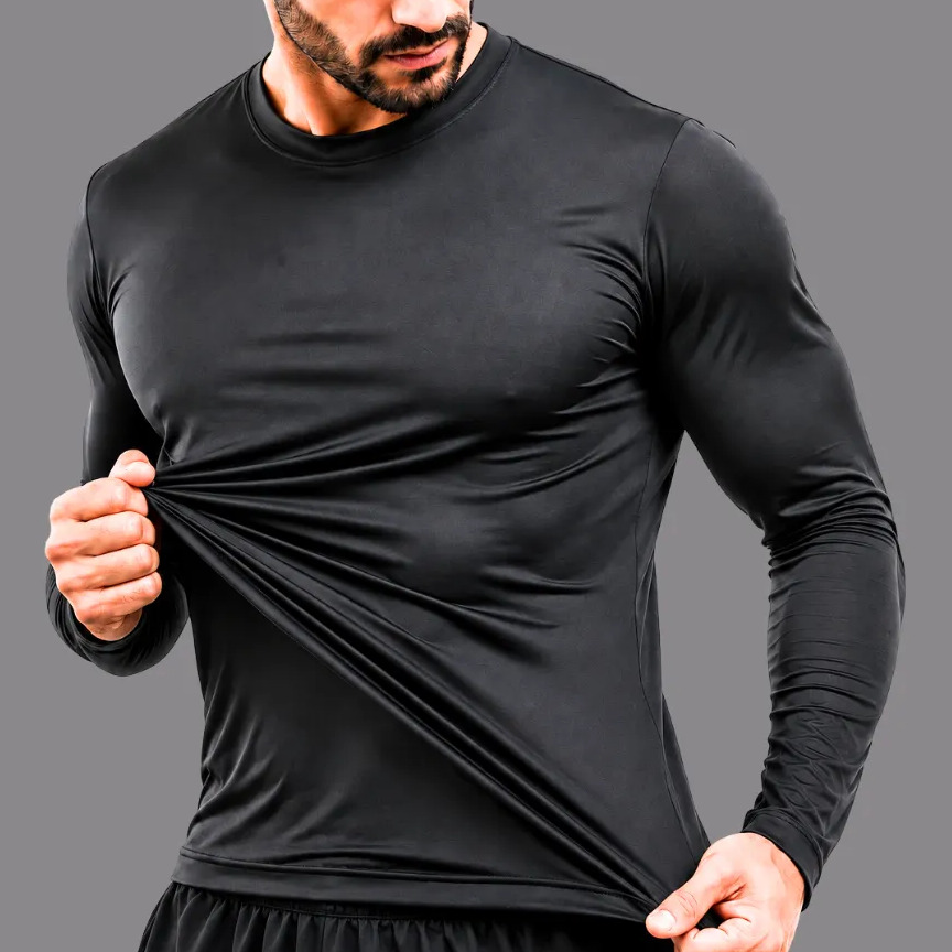 Camisa Manga Longa Uv 50 Proteção Mascunino Sol Segunda Pele