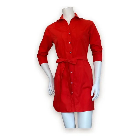 Vestido Camisero Manga 3/4 Marca Vanlens Envio Gratis