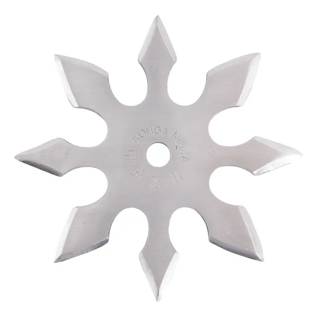 Kit 6 Estrellas Ninja Shuriken Tradicional Kohga 8 P + Funda Gris Acero
