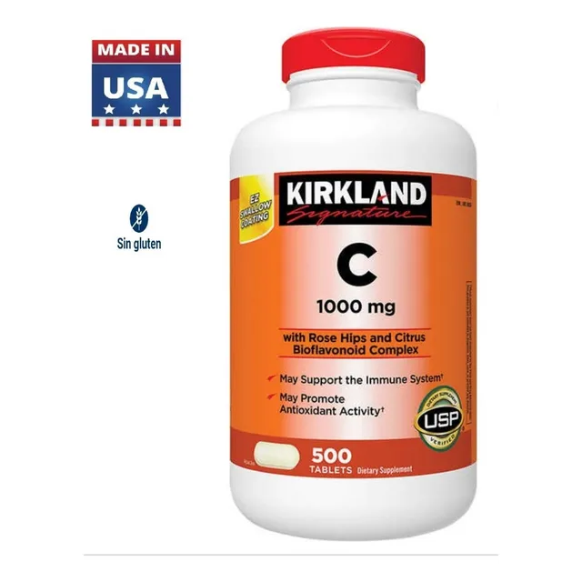 Vitamina C 1000 Mg Kirkland 500 Tabletas