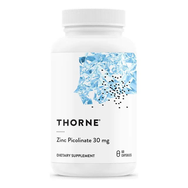 Suplemento de picolinato de zinc Thorne Research 30 mg 60 cápsulas