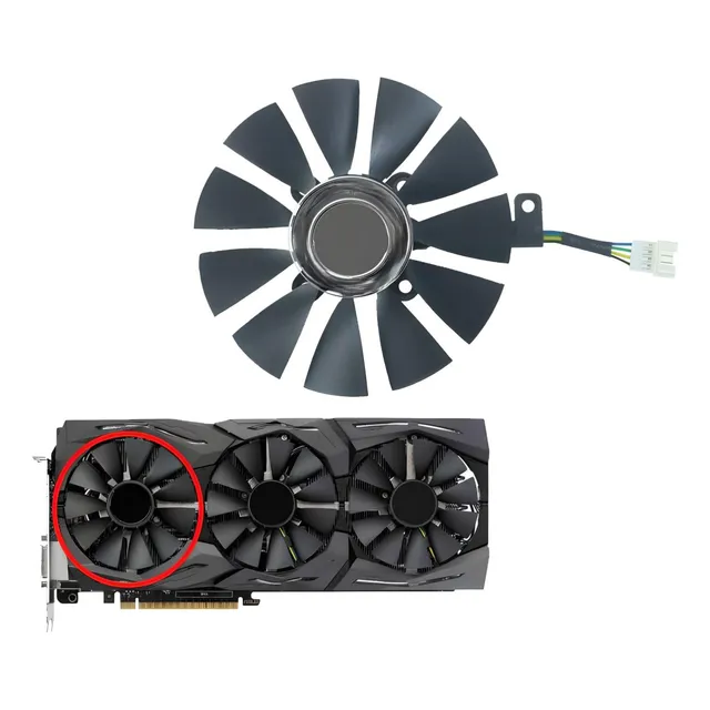 Ventilador Fan Cooler Asus Strix Gtx 1080 Gtx 980ti 87mm
