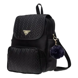 Mochila Feminina Bolsa Escolar Reforçada Trabalho C/ Pompom Mochila Feminina Bolsa Escolar Reforçada Trabalho C/ Pompom