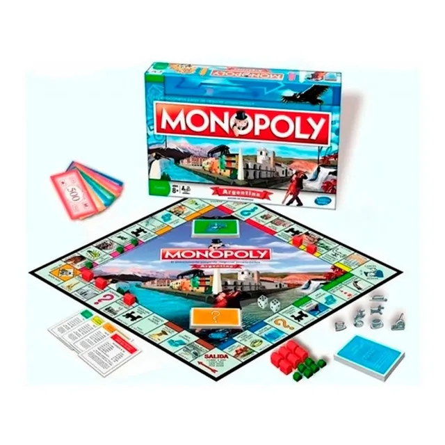 Juego De Mesa Monopoly Argentina Fichas Metal