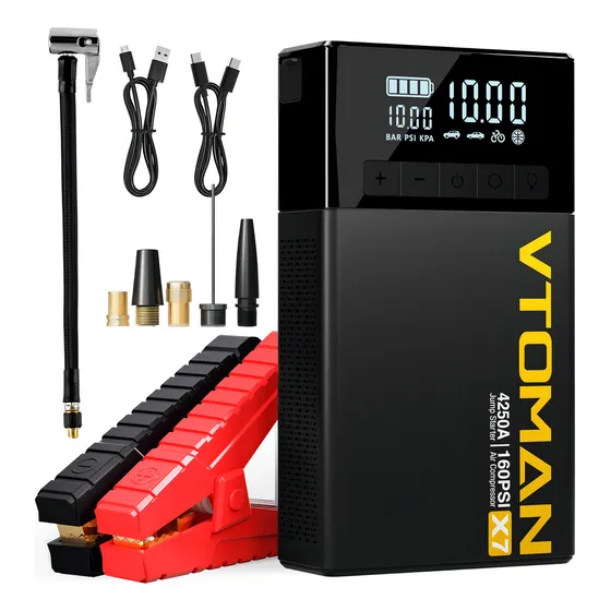 Vtoman X7 Black Arrancador De Batería Compresor Portátil