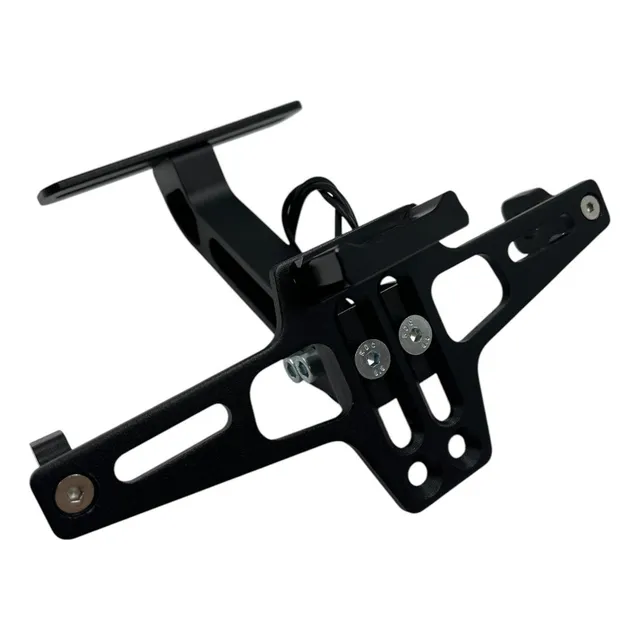 Porta Matricula, Patente Moto Universal Rebatible Y Luz
