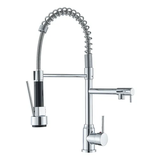 Grifo monomando NeierThodore llave mezcladora acero inox acabado brillante color plateado