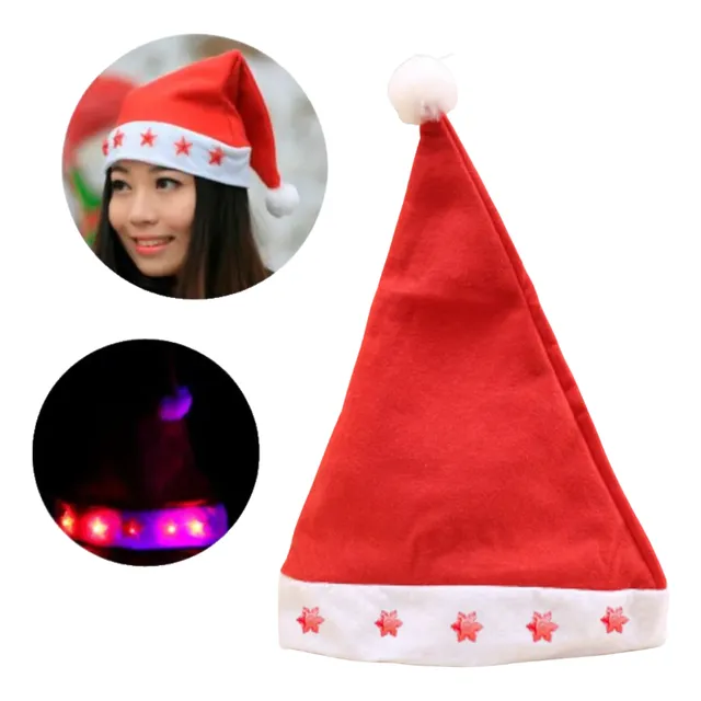 Gorro Navideño Con Luces Feliz Navidad Pack X6