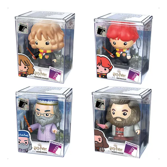 4 Bonecos Harry Potter Colecionáveis Fandom Box Lider Brinq